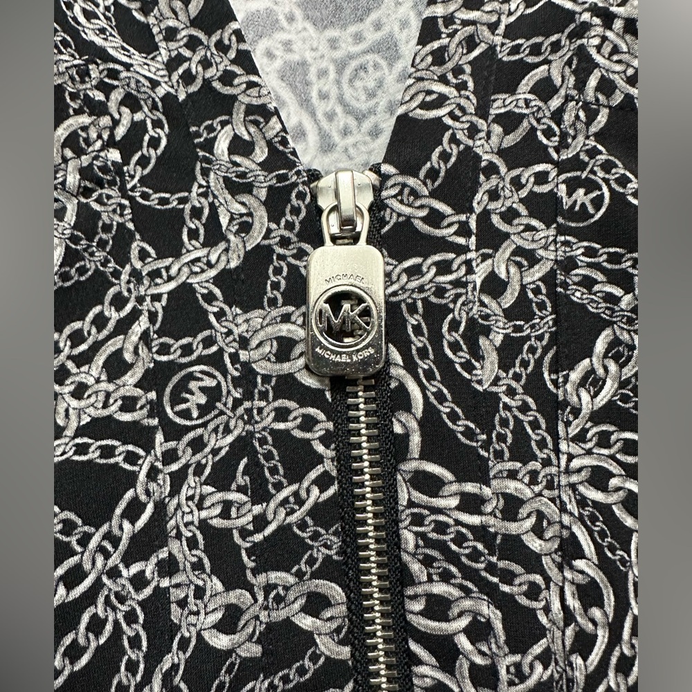 Michael Kors Chain Patterned Top in Black and White